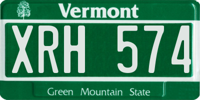 VT license plate XRH574