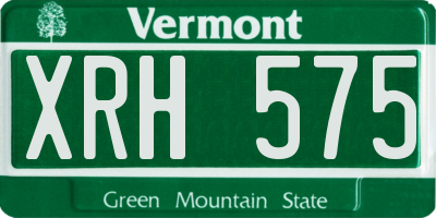 VT license plate XRH575