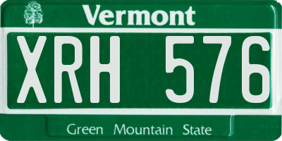VT license plate XRH576