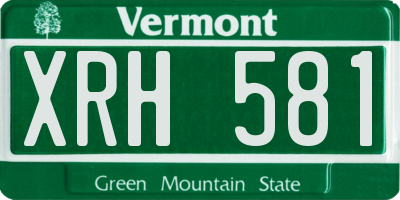 VT license plate XRH581