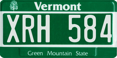 VT license plate XRH584