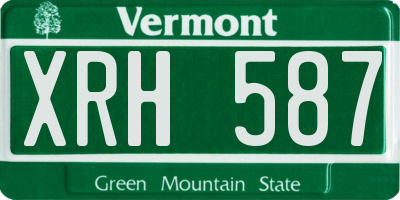 VT license plate XRH587