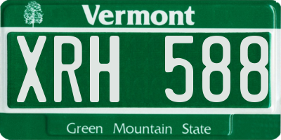 VT license plate XRH588
