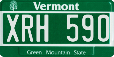 VT license plate XRH590