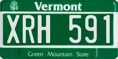 VT license plate XRH591