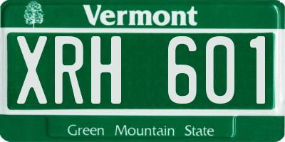 VT license plate XRH601