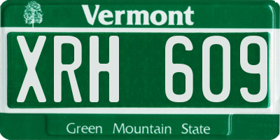 VT license plate XRH609