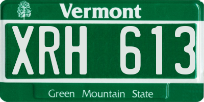 VT license plate XRH613