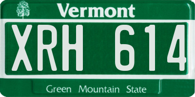 VT license plate XRH614