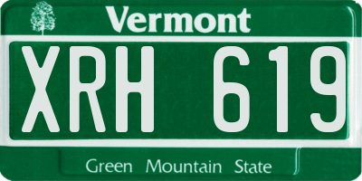 VT license plate XRH619
