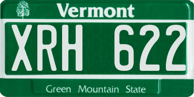 VT license plate XRH622