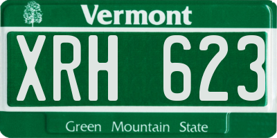 VT license plate XRH623