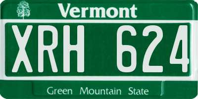 VT license plate XRH624