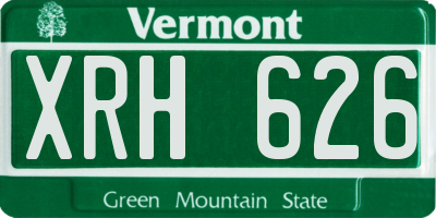 VT license plate XRH626