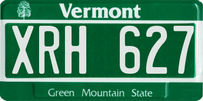 VT license plate XRH627