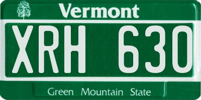 VT license plate XRH630