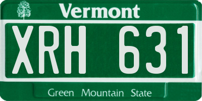 VT license plate XRH631
