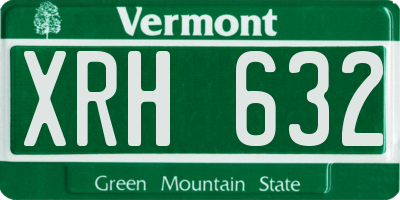 VT license plate XRH632