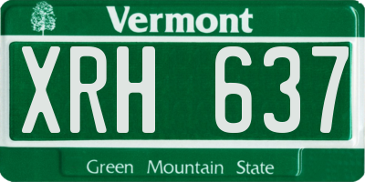 VT license plate XRH637