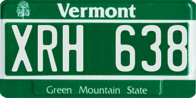 VT license plate XRH638