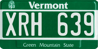 VT license plate XRH639