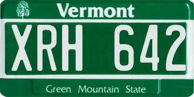 VT license plate XRH642