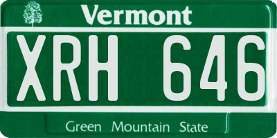 VT license plate XRH646