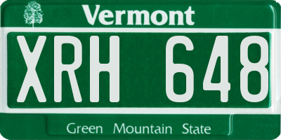 VT license plate XRH648