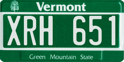 VT license plate XRH651