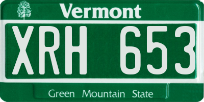 VT license plate XRH653