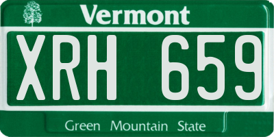 VT license plate XRH659