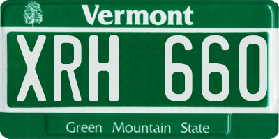 VT license plate XRH660