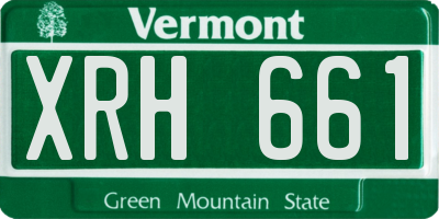 VT license plate XRH661