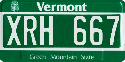 VT license plate XRH667