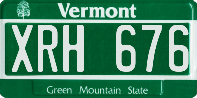VT license plate XRH676