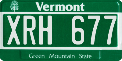 VT license plate XRH677
