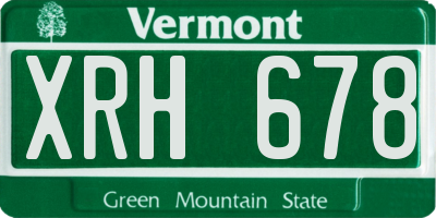 VT license plate XRH678