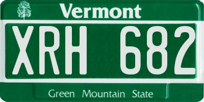 VT license plate XRH682