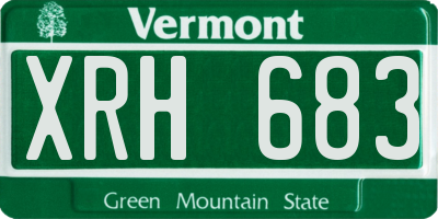 VT license plate XRH683