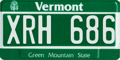 VT license plate XRH686