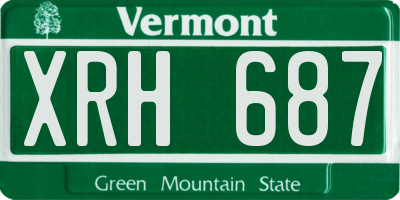 VT license plate XRH687