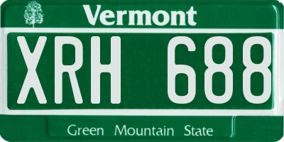 VT license plate XRH688