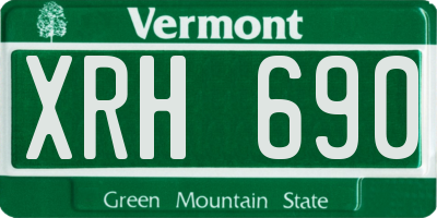 VT license plate XRH690