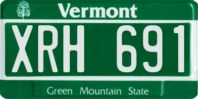 VT license plate XRH691