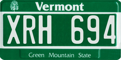 VT license plate XRH694