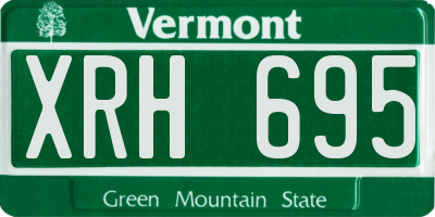 VT license plate XRH695