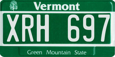 VT license plate XRH697