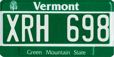 VT license plate XRH698