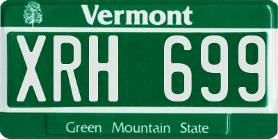 VT license plate XRH699