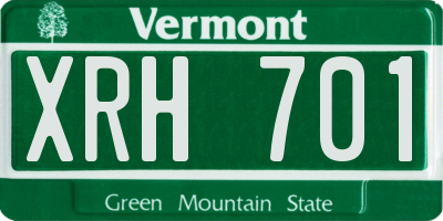 VT license plate XRH701